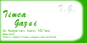 timea gazsi business card